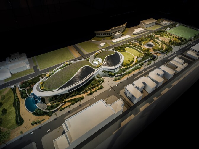 The model of the Lucas Museum