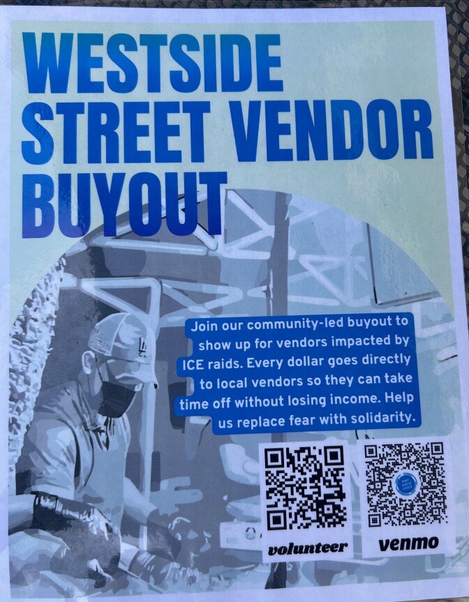 A flier with the words Westside Street Vendor Buyout