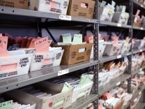 Registration information changes are filed at the Los Angeles County Registrar/Recorder building in Norwalk on Friday, Oct. 17, 2014.