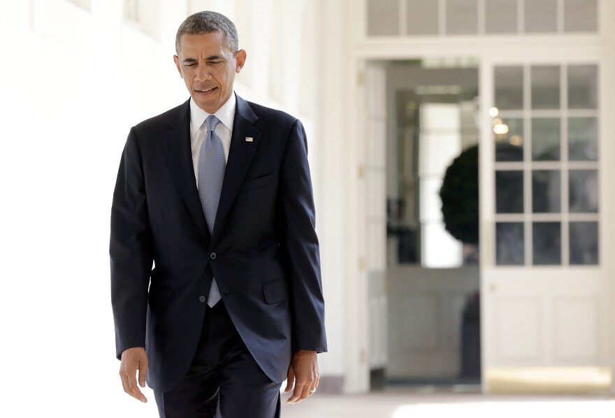 U.S. President Barack Obama walks to the Oval Office September 10, 2013 in Washington, DC. With international efforts to avert a U.S. strike on Syria in progress, Obama will address the nation on the topic this evening.   