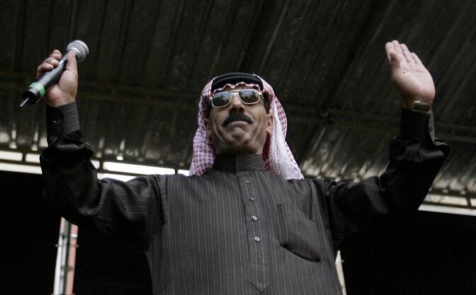 Syrian musician Omar Souleyman, performs at the 16th Sonar Festival in Barcelona on June 19, 2009, an annual festival of electronic music and multimedia arts running from June 18-20, 2009.   