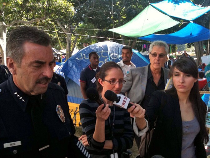 LAPD Chief CHarlie Beck at Occupy L.A.