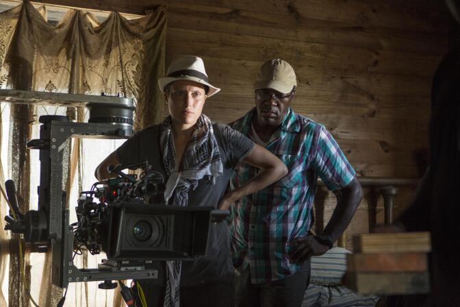 Cinematographer Rachel Morrison on the set of "Mudbound." 