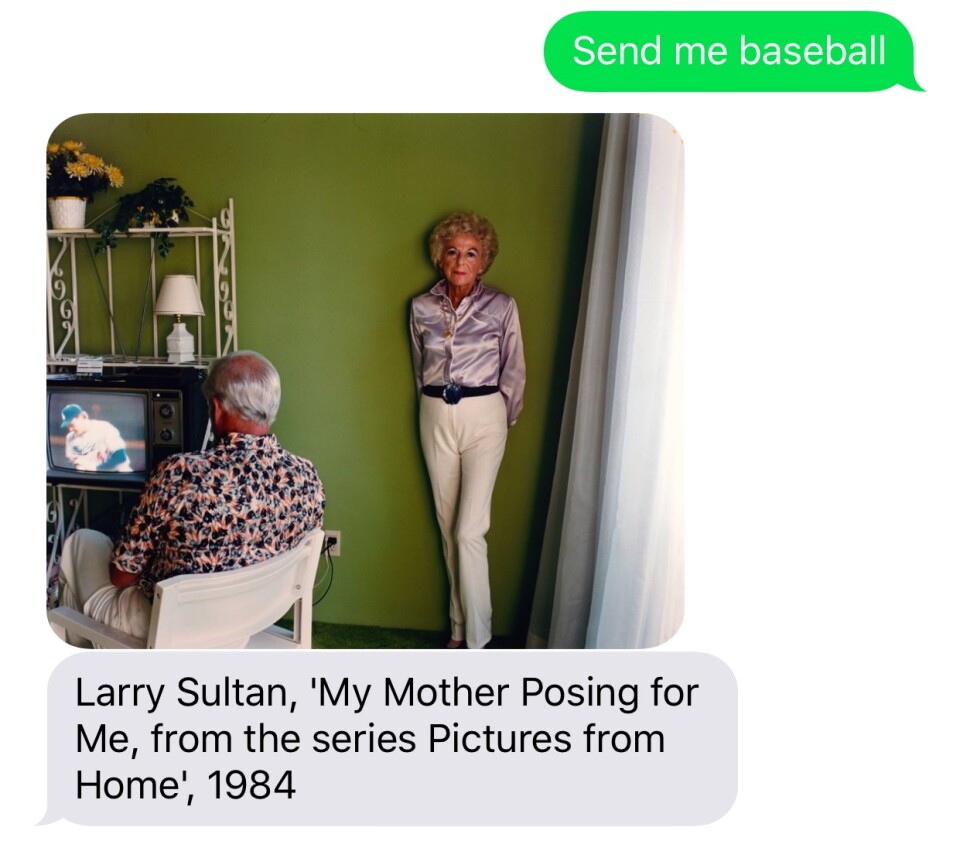 A Martinez's "Send Me" request. Look to the left, see the Dodger player on TV?