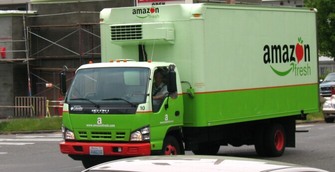 An AmazonFresh truck