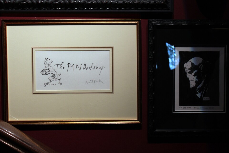 Art on the walls of "Bleak House." 