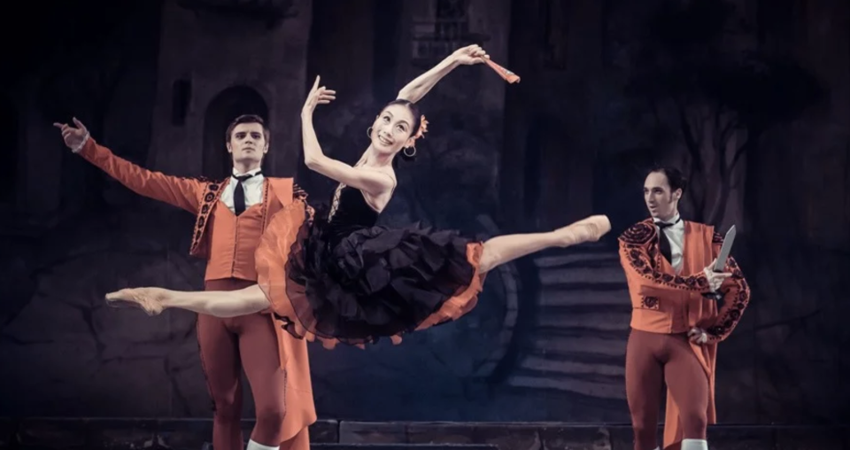 Dancers perform in the National Ballet of Ukraine's interpretation of "Don Quixote."