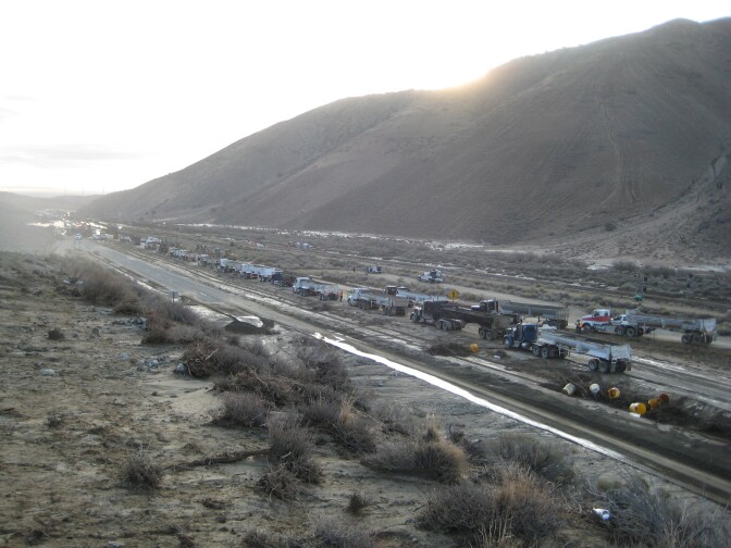 View of cleanup on State Route 58