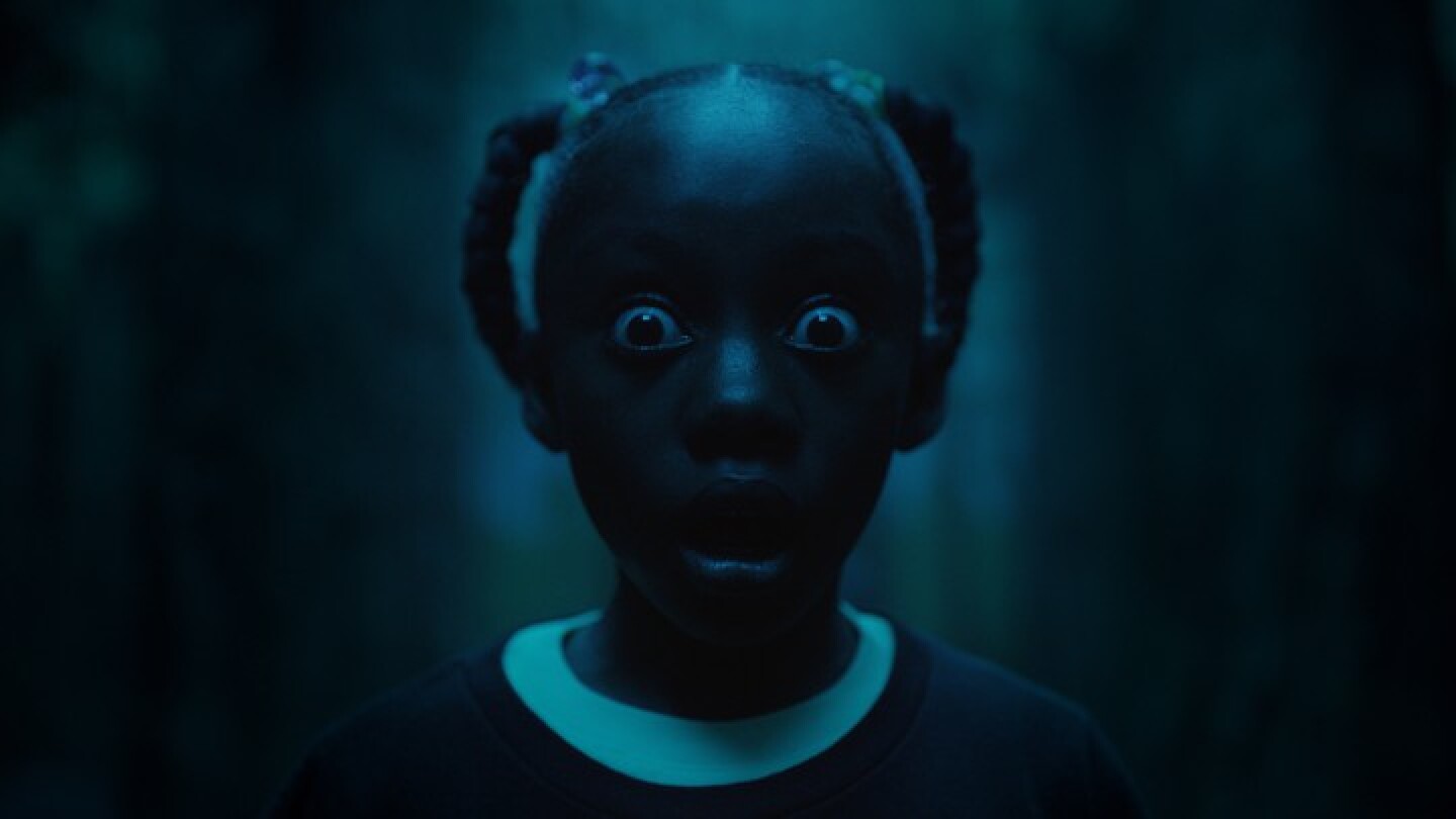 Madison Curry as young Adelaide in "Us," written, produced and directed by Jordan Peele.