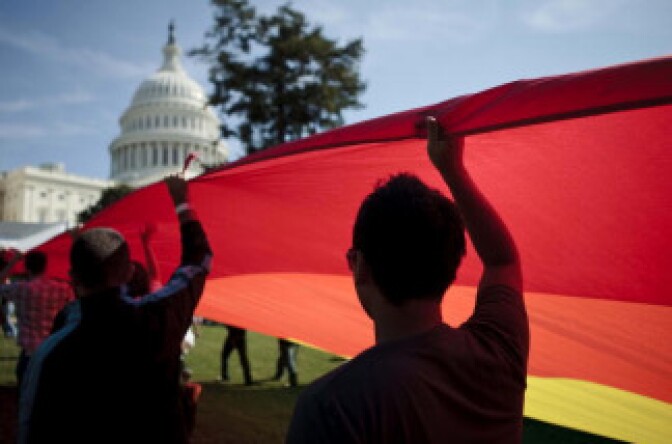 Gay Rights Supporters March On Washington For Equality And Marriage Rights