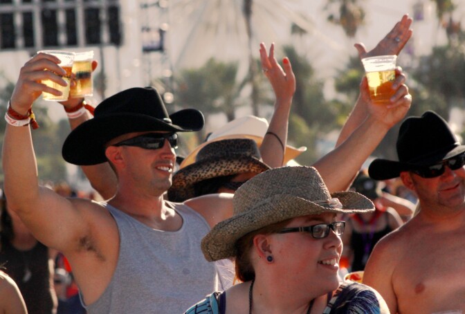 The beer is flowing like water at this weekend’s Stagecoach country music festival in Indio.  