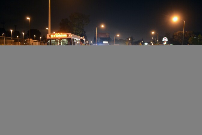 Vehicles slowly drive through a DUI checkpoint conducted by the Los Angeles County Sheriff's Department in Bellflower on March 6, 2014. Sheriff's deputies asked motorists to show their driver's licenses and looked for impaired drivers.