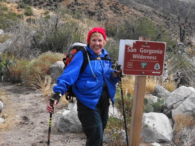 Teddi Boston hikes a section of the Pacific Crest Trail in Southern California in 2014. 
