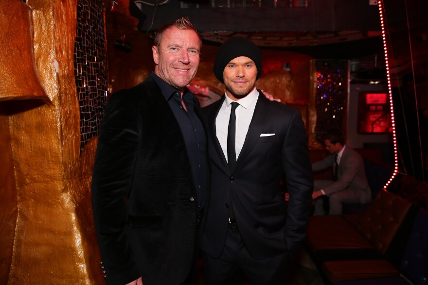 Director Renny Harlin (L) and actor Kellen Lutz attend "The Legend Of Hercules" premiere after party at MasionO on January 6, 2014 in New York City.