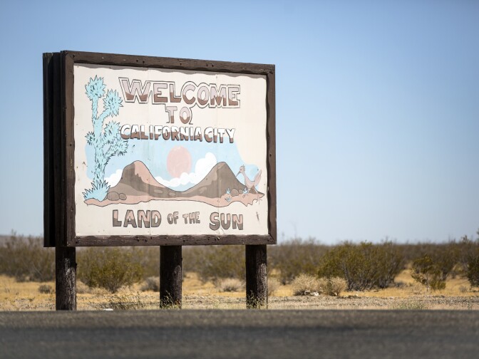 Real estate developer Nat Mendelson intended for California City to be a booming city of more than 75,000 people. Today, it's a remote desert city of 15,000.