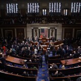 WASHINGTON, DC - OCTOBER 31:  The U.S. House of Representatives votes on a resolution formalizing the impeachment inquiry centered on U.S. President Donald Trump October 31, 2019 in Washington, DC. The resolution, which passed by a 232-196 margin, creates the legal framework for public hearings, procedures for the White House to respond to evidence and the process for consideration of future articles of impeachment by the full House of Representatives. (Photo by Win McNamee/Getty Images)