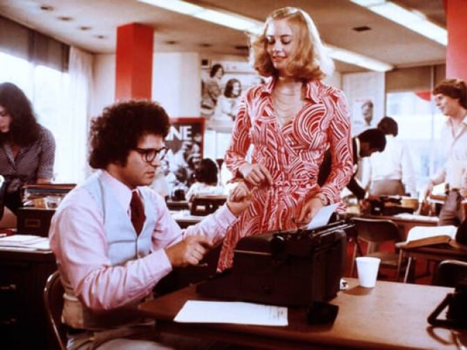 Cybill Shepard wears a Diane Von Furstenberg wrap dress in Martin Scorsese's 1976 film "Taxi Driver."