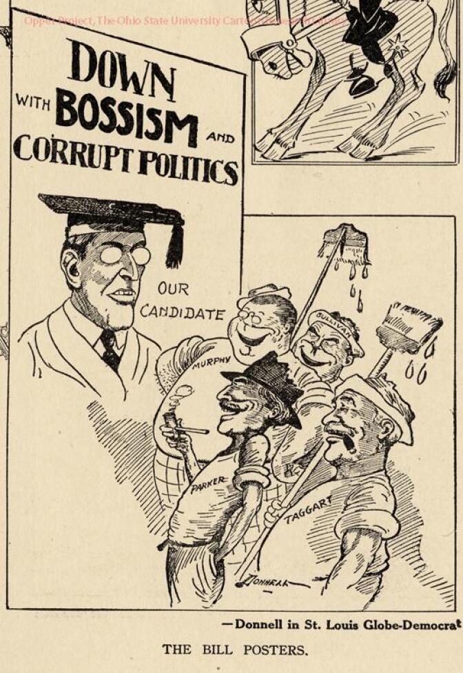 Political cartoon from the 1912 election.
