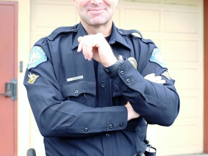 Laguna Beach Police Officer Jon Coutchie, 42, was hit and killed Saturday night on the South Coast Highway.