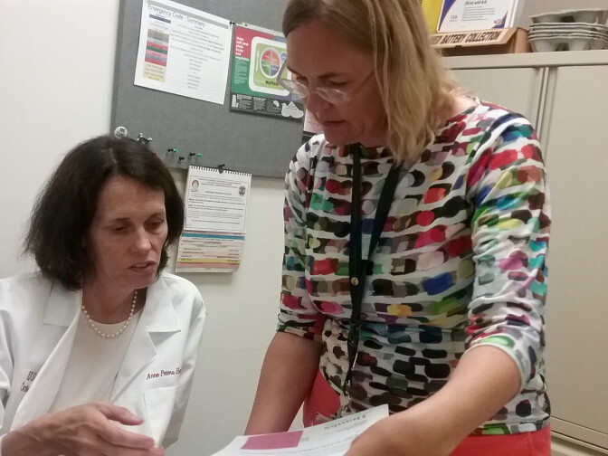Dr. Anne Peters, a diabetes expert at USC Keck Medical Center, started a diabetes clinic at the Roybal Medical Center in East Los Angeles. She sees patients there twice a week and conducts research studies with patients from the community. 