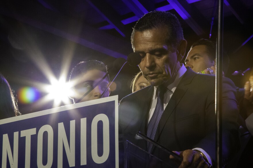 Former Los Angeles Mayor Antonio Villaraigosa concedes in the race to be California's next governor on Tuesday, June 5, 2018.