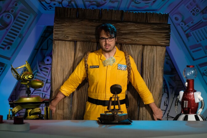 'Mystery Science Theater 3000' starring Mark Hamill, Jonah Ray, Hampton Yount, Baron Vaughn,  Rebecca Hanson, Tim Blaney, Joel Hodgson, & Elliot Kalan.