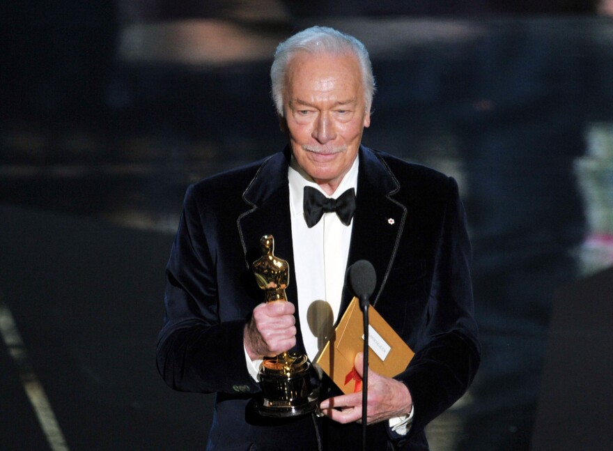 HOLLYWOOD, CA - FEBRUARY 26:  Actor Christopher Plummer accepts the Best Supporting Actor Award for 'Beginners' onstage during the 84th Annual Academy Awards held at the Hollywood & Highland Center on February 26, 2012 in Hollywood, California.  (Photo by Kevin Winter/Getty Images)