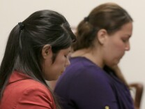  A preliminary hearing continues for (lt to rt) Vanesa Tapia Zavala and Candace Marie Brito in the West Justice Center February 11, 2014 in Westminster, California. The two are charged in the beating death of Kim Pham in front of a Santa Ana nightclub. 