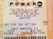 Ticket holders aren't the only ones who benefit from a win like the one expected in Wednesday's Powerball drawing, estimated at $425 million. Stores known for selling winning tickets also see their business pick up. (File photo: This was not the winning ticket in the $590 million May 19, 2013 Powerball lottery drawing). 
