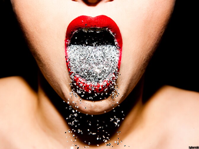 "Glitter Mouth" by photographer Tyler Shields. 