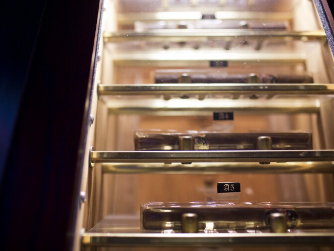 Eastside Luv Wine Bar y Queso has a cigar venting machine. The wine bar is located across the street next to Mariachi Plaza.