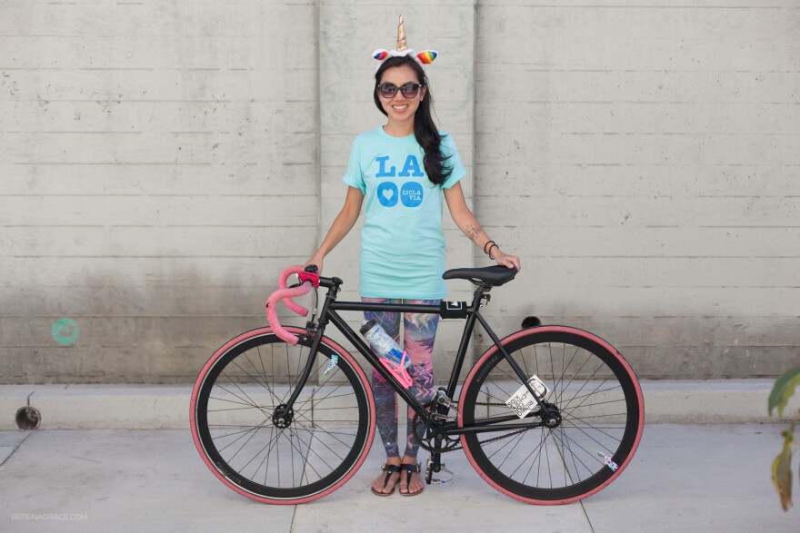 A rider from the October 2114 CicLAvia event.