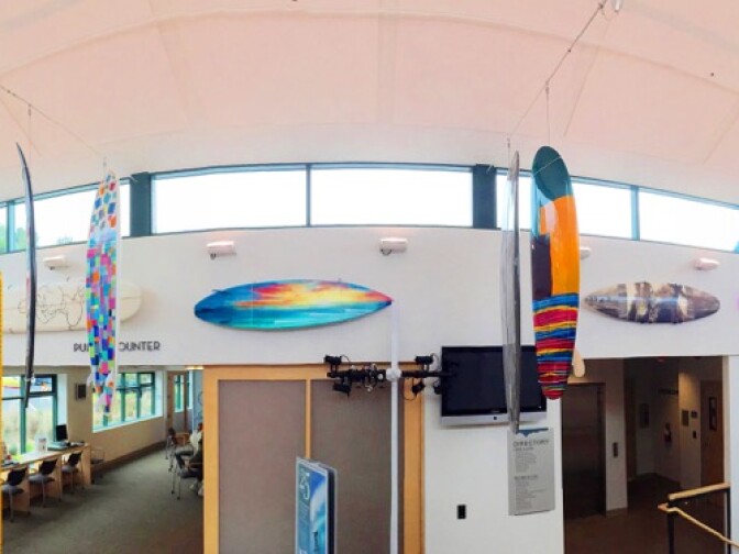 Malibu's Cultural Arts Commission is debuting its "Art of the Board" exhibit featuring 20 surf boards painted by members of the community.