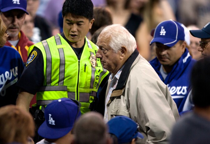 File: Retired manager Tommy Lasorda of the Los Angeles Dodgers.