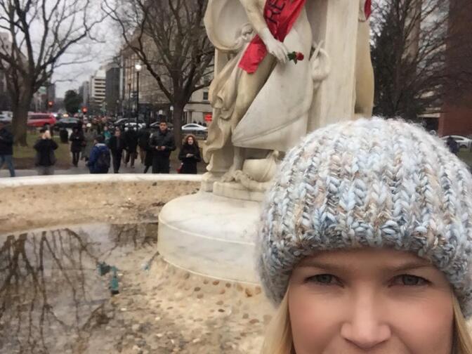 JANAURY 20, 2017 - KPCC listener Nicole àBeckett, in D.C. for the inauguration and Women's March. 