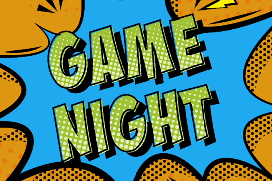 A game night animated flyer. 