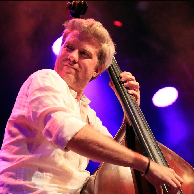 Jazz musician Kyle Eastwood performs with his band in the Jazz festival "Jazz in Aiacciu" in Ajaccio on the French Mediterranean island of Corsica on June 25, 2015. AFP PHOTO / PASCAL POCHARD-CASABIANCA        (Photo credit should read PASCAL POCHARD CASABIANCA/AFP/Getty Images)