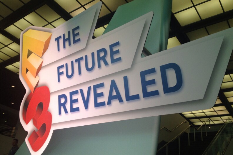 E3 sign at the Los Angeles Convention Center