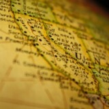 California represented on a globe.