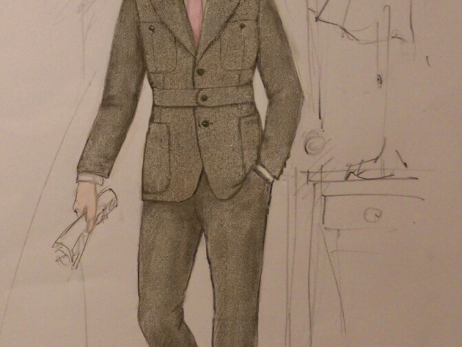 Production sketches by The Grand Budapest Hotel’s costume department, a mix of illustration and Photoshop.