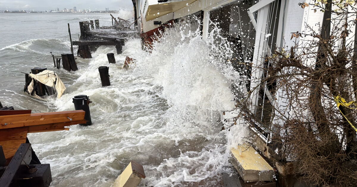 SoCal beach towns walloped by waves from Tropical Storm Rachel