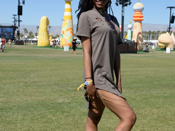 INDIO, CA - APRIL 14:  Festivalgoer attends day 1 of the 2017 Coachella Valley Music & Arts Festival Weekend 1 at the Empire Polo Club on April 14, 2017 in Indio, California.  (Photo by Matt Cowan/Getty Images for Coachella)