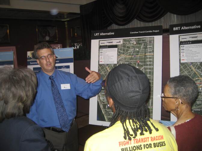 LA County METRO staffer Dave Monks discusses transit options for the Crenshaw Corridor