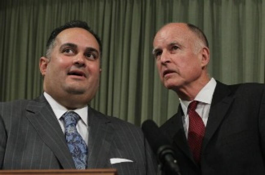 John Perez (L) authored the bill which will dissolve Vernon's city charter.