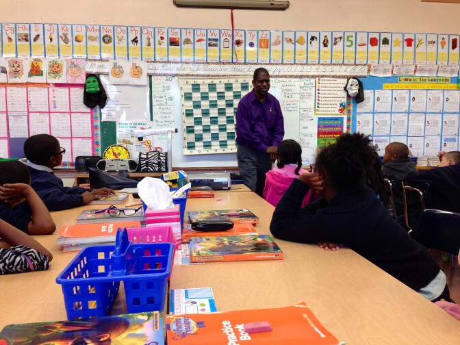 Students at Baldwin Hills Elementary School, which has a Gifted High Ability Magnet Center.