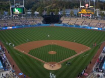 Dodger Stadium in April 2012. The L.A. Dodgers created a new regional sports network to carry Dodgers games beginning with the 2014 season. 