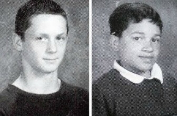 Brandon McInerney (L) and Larry King (R) in photos from their E.O. Green Junior High yearbook.
