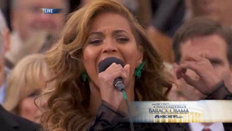Beyonce at this year's Presidential Inauguration.