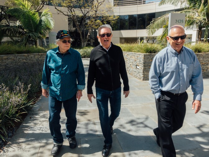 Right-to-left: Paul Mahony, Michael Folonis, and a fellow Vietnam Veteran who attends group therapy at the PTSD Clinic at the West LA VA.