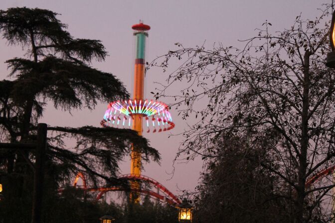 The Windseeker attraction at Southern California's Knott's Berry Farm. At least 20 riders were left dangling 300 feet over the amusement park last September after the attraction malfunctioned.